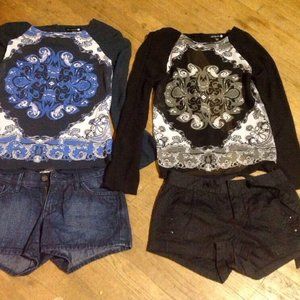 Old Navy Denim Size 0 Armani Exchange Black Shorts